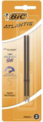 Obrázek produktu pro BiC® 8924101 Náplň do kuličkového pera X-Smooth - 0,4 mm, černá, blistr po 2 kusech