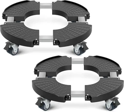 Produktbild von Pflanzenroller mit Rollen 38-56 cm, 200 kg, verstellbar, schwarz, 2 Stück, für Garten