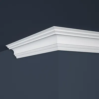 Produktbild von PROVISTON | Stuckleiste | Polystyrol | 50 x 50 x 2000 mm | Weiß | Deckenleiste