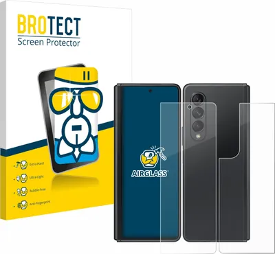 Produktbild von BROTECT Schutzglas für Samsung Galaxy Z Fold 3 5G (Display+Rückseite) Schutzfolie Panzer Folie Glas Display Schutz klar