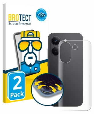 Produktbild von 2x BROTECT Fullscreen Schutzfolie für Xiaomi Poco X8 Pro (Rückseite) Displayschutz Folie Fullcover Klar Transparent