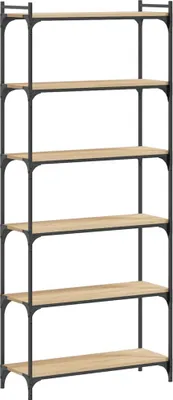 Produktbild von vidaXL Bücherregal 6 Böden Sonoma-Eiche 80x30x188 cm Holzwerkstoff