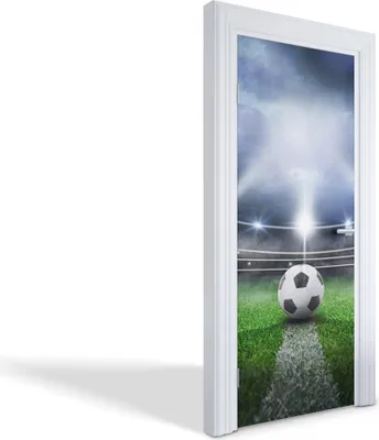 Produktbild von Türdeko Aufkleber Selbstklebende Wandsticker Personalisiert - Nachtfußballspiel - 85 x 205 cm