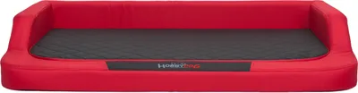 Produktbild von Hundekissen Hundebett Hundekorb Hundesofa Orthopädisch für Haustier Hunde Waschbar - Medico Standard - 94 x 62 x 15 cm [Größe: XL] - Rot mit Schwarz