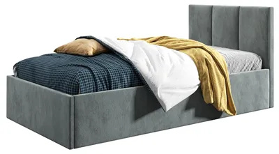 Produktbild von Belvedo Polsterbett 80x200 cm - Dunkelgrau - Tagesbett - mit Bettkasten und Lattenrost - Stoff Riviera 96 - Basic Roma