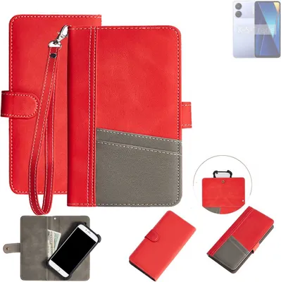 Produktbild von K-S-Trade Handy Schutzhülle für POCO C65 Hülle Portemonnee Brieftasche Klapphülle Kartenfächer Flip Wallet Case Etui
