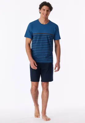 Produktbild von Schiesser Herren Schlafanzug kurz Gr. 48 blau