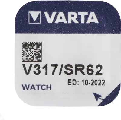 Produktbild von 317, Varta V317, SR62, SR516SW Knopfzelle für Uhren etc.