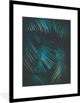 Produktbild von MuchoWow® Gerahmtes Poster Palme - Palmenbaum - Tropisch 60x80 cm - Poster mit Schwarzem Bilderrahmen Wandposter Rahmen Foto Bilder - Wohnzimmer - Dekorationen - Prämie