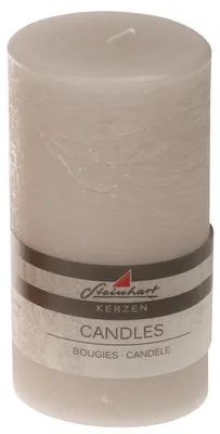 Produktbild von Stumpenkerze "Raureif" Taupe 150/78 mm