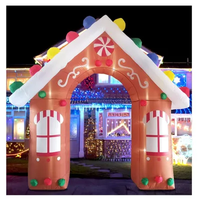 Productafbeelding van Opblaasbare Peperkoekhuis Buitendecoratie voor Kerstmis