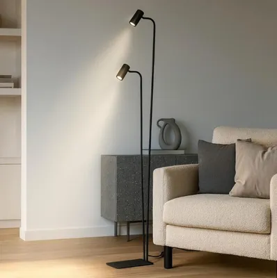 Zdjęcie produktu dla Ideal Lux 326672 GINGER Lampa stojąca H2155 mm 2xGU10 czarna