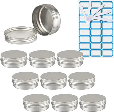 Produktbild von Aluminiumdosen 40 ml, silber, mit Schraubverschluss, 10 Stück, für Kosmetik