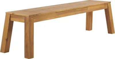 Produktbild von BELIANI Gartenbank Hellbraun Akazienholz 160 cm rechteckig rustikaler Stil Terrasse Balkon Indoor Outdoor Möbel
