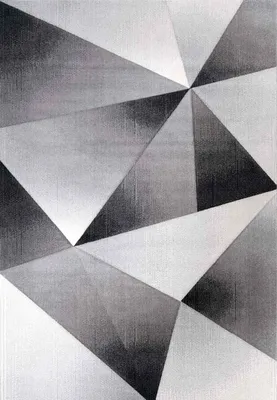 Produktbild von Teppich Modern Geometrische Muster Kurzflorig Grau Schwarz Weiß Meliert, Maße:120 x 170 cm