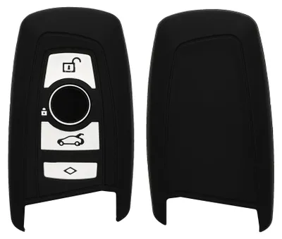 Produktbild von kwmobile Schlüsselhülle für BMW 4-Tasten SmartKey Autoschlüssel Hülle - Autoschlüssel Schlüssel Hülle aus Silikon - Schlüsselschutz Gehäuse in Schwarz