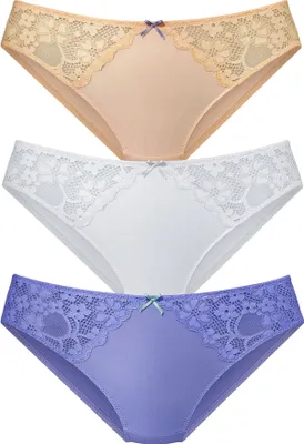 Produktbild von PETITE FLEUR Slip blau+mandarine+weiß Größe 32/34