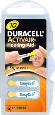 Immagine prodotto di Duracell - Batteria per apparecchi acustici Activair / Apparecchi acustici / 10 / PR70 - 1,45 Volt 90mAh Zinco Air - Blister da 6 batterie