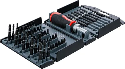 Produktbild von BGS TECHNIC Torsions-Bit-Satz, 90106, mit Ratschengriff, 52-teilig
