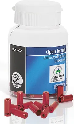 Produktbild von XLC Endkappen f. Bremsaussenhülle BR-X10 rot, Innen Ø 5,0mm, 50 Stück in Flas...