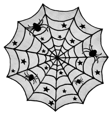 Immagine prodotto di Tovaglia per Halloween, motivo ragnatela, pizzo gotico, forma rettangolare, dimensioni 183 x 102 cm