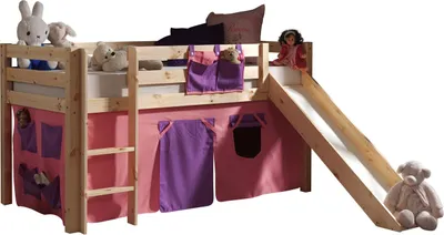 Produktbild von Spielbett mit Rutsche Pino Kiefer massiv 90 x 200 cm