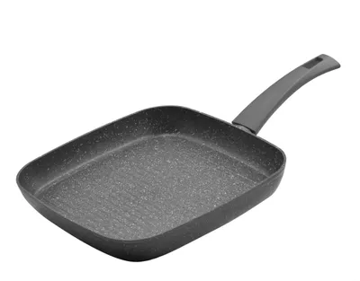 Grillpfanne 28x28 cm, geschmiedet, Steinoptik, Antihaft, für Induktion