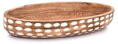 Dekorative Mangoholz-Schale, 35,56x15,24x5,84 cm, handgefertigt