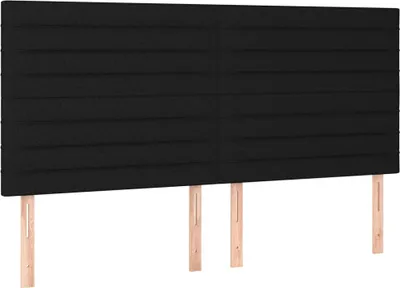 Produktbild von vidaXL Kopfteil Schwarz 180 x 5 x 118/128 cm Stoff