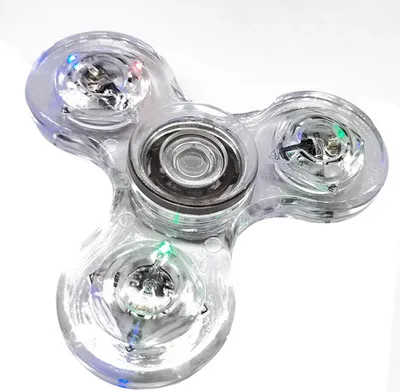 Produktbild von Luminous Crystal Gyro Transparent Led Light Hand Top Spinners leuchtende Stress Relief Kinder Spielzeug