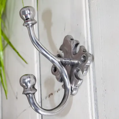Produktbild von Garderobenhaken, Groß, aus Aluminium, Kleiderhaken im antiken Design