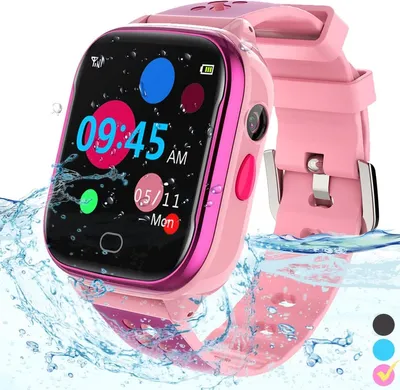 Produktbild von Frlone Kinder Smartwatch - IP67, Touchscreen, 5 Spiele, Kamera, SOS, Wecker, für 3-13 Jahre, Geschenk (Pink)