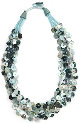 Produktbild von Kurze Kette Kasandra mehrreihig mit Muschelplättchen von collezione alessandro
