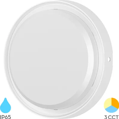 Produktbild von Braytron moderne LED Wandleuchte Deckenleuchte Deckenlicht 12W IP65 3in1 Außenleuchte Eingang weiß