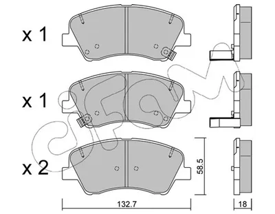 Produktbild von CIFAM Bremsbeläge Satz Vorne Bremsklötze für HYUNDAI i20 III (BC3, BI3) 822-1167-0