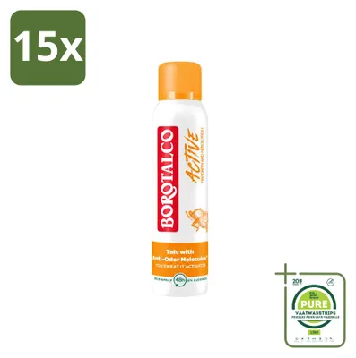 Produktbild von 15 x Borotalco Deodorant Spray Active Mandarin & Neroli Fresh 150 ml - Großpackung - 15 Stücke