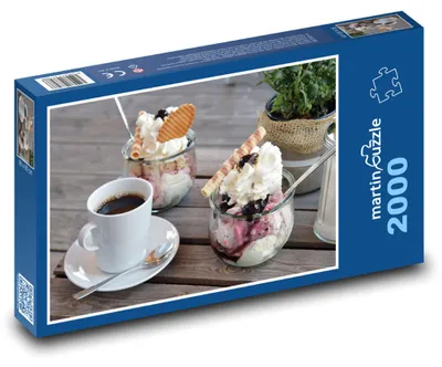 Obrázok produktu pre Puzzle 2000 Zmrzlinový pohár s kávou - martinpuzzle
