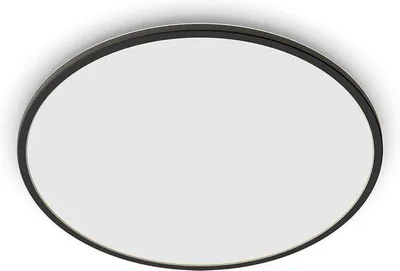 Immagine prodotto di Lampada da soffitto per bagno dal design sottile, LED bianco caldo, IP54, resistente all'acqua, nera