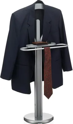 Produktbild von Herrendiener Stummer Damen Diener Kleiderbutler Kleiderständer FABIO mit Kleiderbügel, Hosenbügel, kleine Ablage in grau