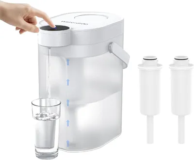 Wasserfilterkanne 4 L mit 2 Filtern, elektrisch, weiß