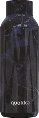 Image de Quokka, Bouteille isolante 510ml double paroi aspect marbre anti-fuite, noir