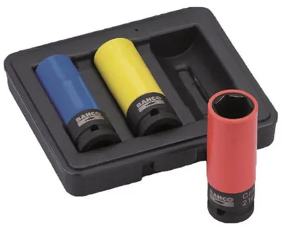 Produktbild von Bahco Kraft-Steckschlüssel-Satz, 17, 19 und 21 mm