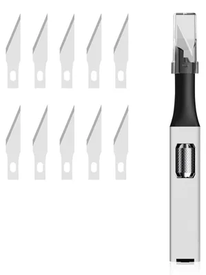 Präzisions-Skalpell-Set, 10 Ersatzklingen, Bastelmesser, Cutter