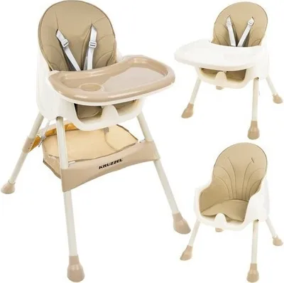 Obrázek produktu pro Kruzzel 12060 Jídelní židlička 3 v 1 hnědá