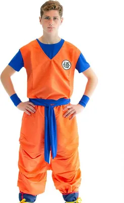 Produktbild von 3-teiliges Cosplay Kostüm von Son Goku mit GO Zeichen | Größe: L