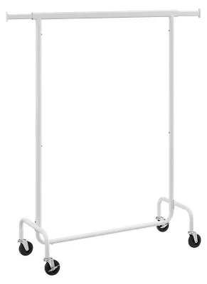 Produktbild von Kleiderständer mit ausziehbarer Stange, mattweiß, 45 x (110-150) x 160 cm