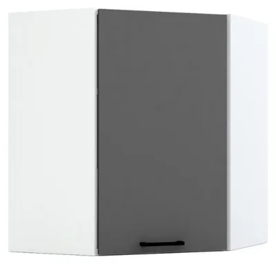 Productafbeelding van Keukenwandkast 60 cm - Grafietgrijs en asgrijs - 1 deur - Hoekkeuken kast - Modulaire keuken