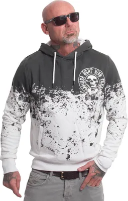 Produktbild von Yakuza Herren Splash Allover Kapuzenpullover, Weiß, M