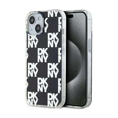 Produktbild von DKNY IML Checkered Mono Pattern Case für iPhone 15 Plus / 14 Plus (Schwarz)