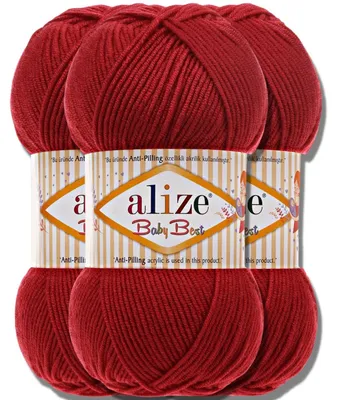 Produktbild von Alize 3x 100g Baby Best Wolle, Antipilling, Uni, Häkeln, Stricken (106)